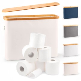 Lonbet Lonbet - Toilet Paper Basket - Toilet Paper Storage - The Ultimate Bathroom Organizer - Bamboo Storage Basket, Toilet Paper Organizer Basket, Bathroom Accessories Holder - Toilet Paper Bin
