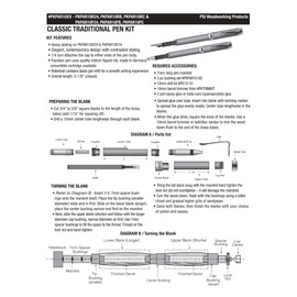 Penn State Industries PKPAR10R24 Classic Rollerball Pen Kit Woodturning Project (1pack 24kt Gold)