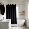 YISURE Shower Curtain 150 x 150 cm, Black Textile Polyester,