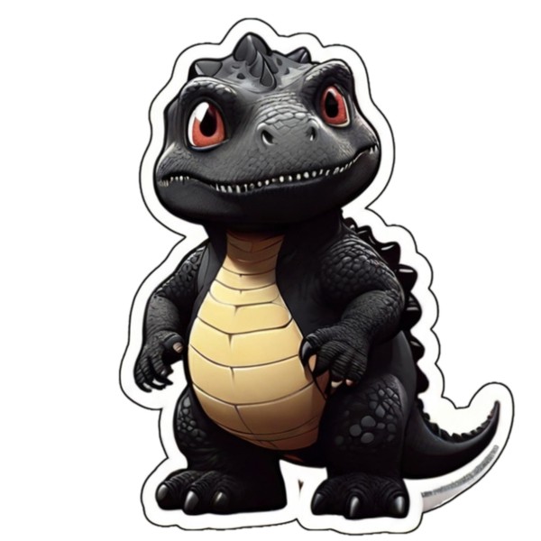 3pcs Cute Dinosaur Sticker, containing 3in Water Bottles, Waterproof Stickers