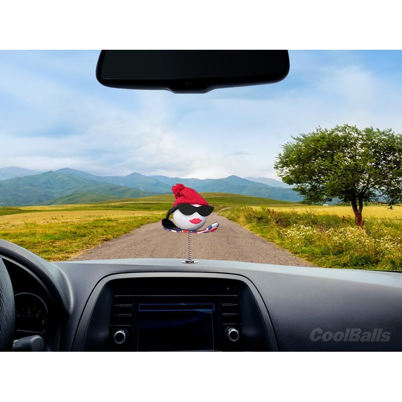 Coolballs® Cool Half Pipe Hottie Snowboarder Car Antenna Topper/Auto Mirror