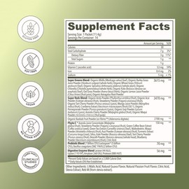 Rookie Wellness LLC Rookie Wellness Greens + Superfoods - Greens Superfoods Powder Drink Made with Whole Food Sourced Ingredients Contains Vitamins, Probiotics, Antioxidants, and Baobab Fiber (14 Servings, Passion Guava)