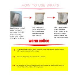 YYANBERICH Stomach Body Wraps-5 Rolls Yeso Waist Wraps&1 Roll Transparent Osmotic Plastic Saran Film for Body Shaping Sweater Enhancer (5.9 Inches Yeso (5 Rolls)+ White Osmotic (1 Roll))