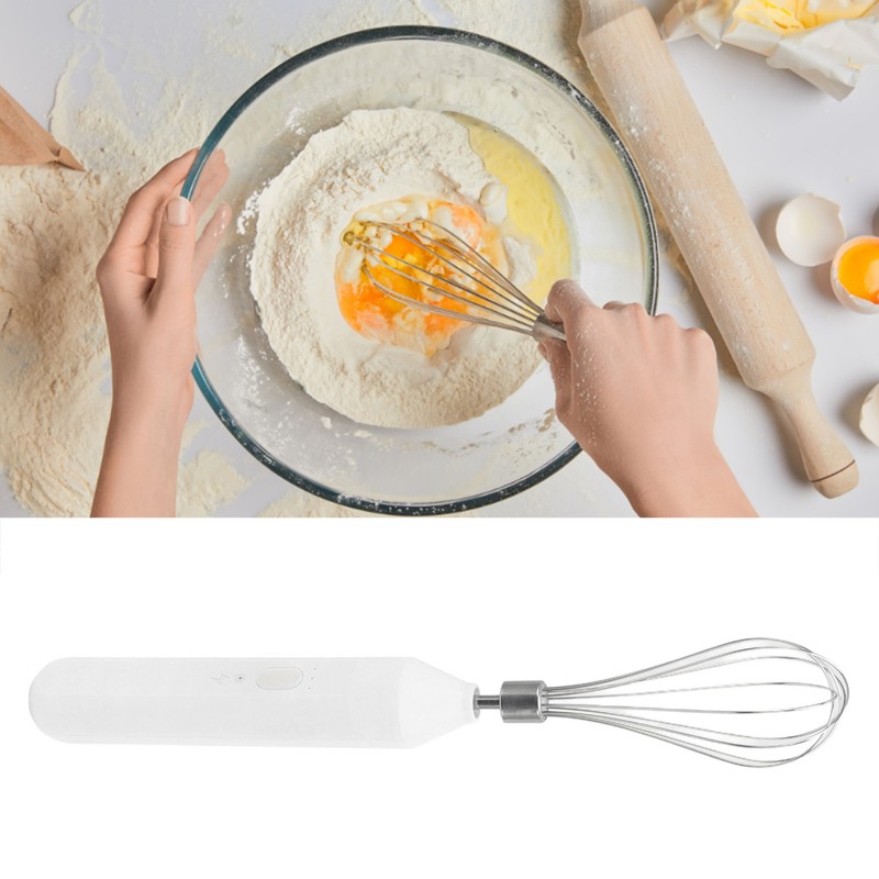 Electric Egg Beater Handheld USB Charging Milk Frother Portable Cordless