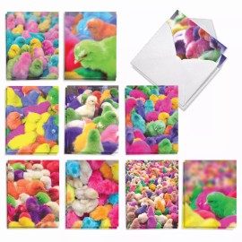 Nobleworks Colorful Chicks Easter 20 Mini Notes w/ Envelopes