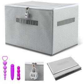 Lockable Adult Toy Bag Storage Organizer Bins,15 x 10 x 10 Inches Toy Storage Organizer Casewith Zipper Lid for Women and Men