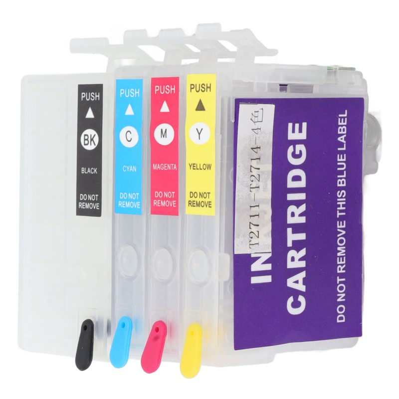 4 Colors Ink Cartridge with Permanent Chip Printer Refill Ink