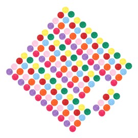 Tofficu 1000pcs Colorful Assorted Felt Sheets for DIY: Round Felt Pads for Sewing Crafting and Decorating - Hair Accessories Clothing Embellishments