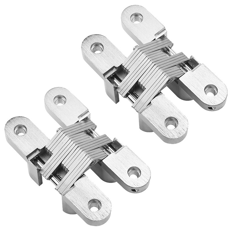 QWORK Hidden Invisible Cross Hinge 180° for Furniture Hardware Folding