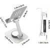Hianjoo Soporte para Celular Ajustable de Aluminio Soporte de Escritorio