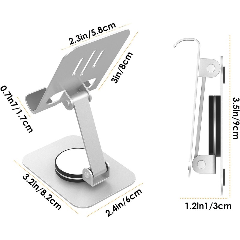 Hianjoo Soporte para Celular Ajustable de Aluminio Soporte de Escritorio