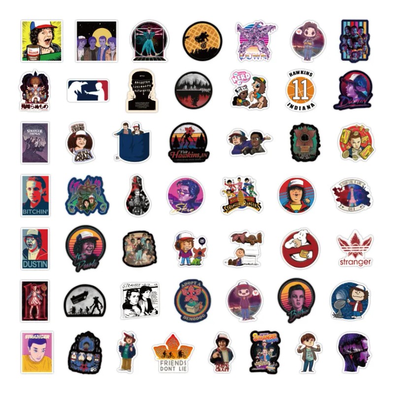 Stranger Things 100 Calcomanias Stickers Serie Contra Agua