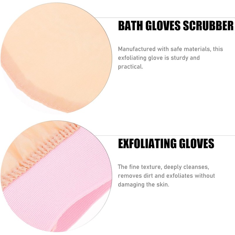 Guante Exfoliante Rosa para Baño y Ducha de Seda Imitada