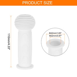 HARFINGTON 2 Pairs Bike Handlebar Grips 4.33" Non-Slip Rubber Mushroom Bicycle Grips Fit 7/8" Handlebars for Mountain Bikes Road Bikes Bikes Scooter, White