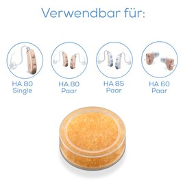 Beurer Drying Capsules for HA 60, HA 80 and HA 85 Hearing Aids, 8 Capsules, Colour Indicator to Detect Drying Performance, Removes Liquid Residue