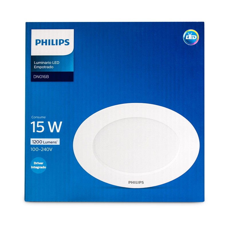 Downlight empotrable luz neutra dimeable 15W 1200 lm