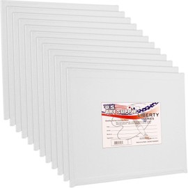 US Art Supply 8 X 8 inch Professional Artist Quality Acid Free Canvas Panel Boards for Painting 12-Pack (1 Full Case of 12 Single Canvas Board Panels)