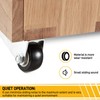 0.9-inch 2PCS Quiet Rubber Caster Wheels, Rolling Casters with Vertical
