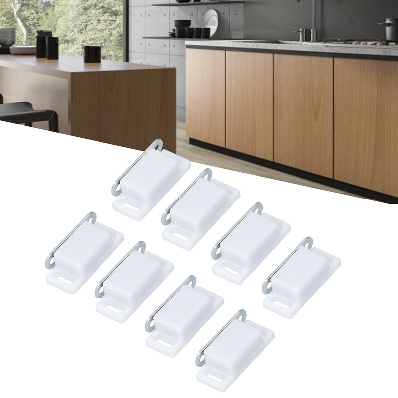 8 Set Stainless Steel Magnetic Door Catch Cupboard Closet Cabinet