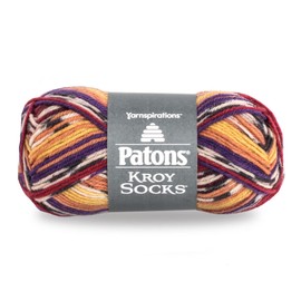 Patons Kroy Socks Yarn - (1) Super Fine Gauge - 1.75 oz - Sunset Jacquard - For Crochet, Knitting & Crafting