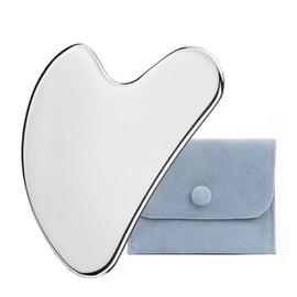 TelKeen Gua Sha Facial Tools, Stainless Steel Gua Sha Tool for Face, Metal Guasha Scraping Massage Tools for Body Skin Care, Face Sculpting Tool for SPA Acupuncture, Anti-Aging & Wrinkles