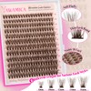Yawamica Brown Lash Clusters Kit Fluffy Lash Extension Kit 10-16mm