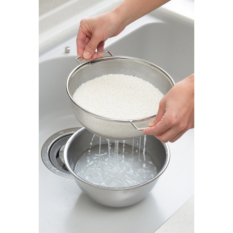 Yoshikawa 3804633 Colander Ball Set, Easy to Drain, Silver, Set