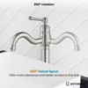 gotonovo Single Handle Vessel Sink Faucet 360° Swivel Bathroom Faucet