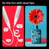 ARTISTRO 2 White Dual-Tip Acrylic Paint Pens - Multisurface Markers