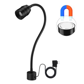 Deeffe 7W Magnetic Base LED Work Light, Magnet Shop Lamps With Adjustable Fucos and Flexible Gooseneck, Sewing Machine Light, Task light for Work Bench, lathe, Bandsaw, Industrial