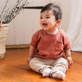 Burt's Bees Baby Baby Boys' Shirt and Pant Set, Top & Bottom Outfit Bundle, 100% Organic Cotton