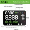 Decibel Meter,6-in-1 Digital Sound Meter with 12’’LCD Screen,Range 30-130dB,Rechargeable Noise