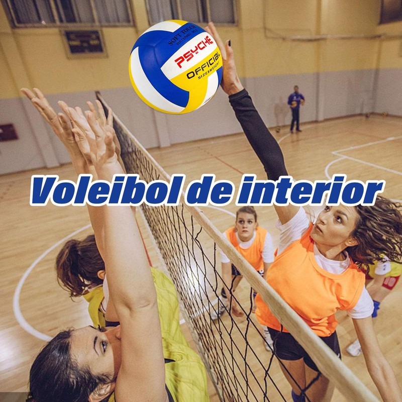 EWIEIAA balón de Voleibol， Pelota Voleibol Suave Interior y Exterior，Material