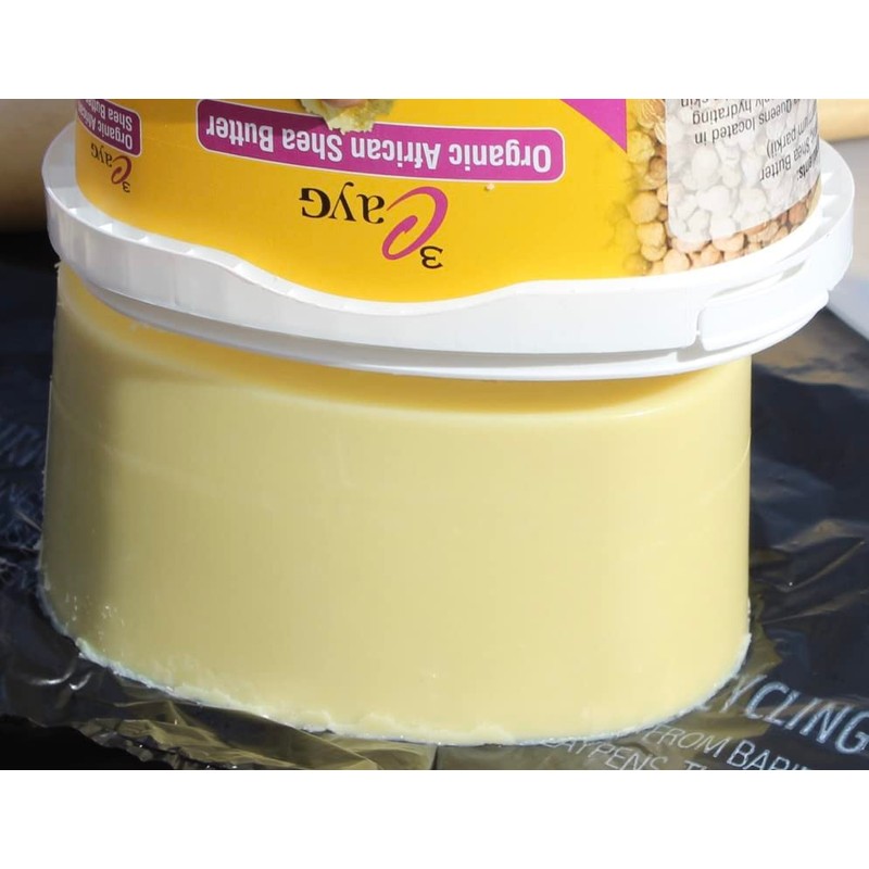 3CAYG 1 lb Unrefined Shea Butter for Hair, Skin, and