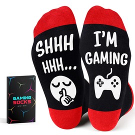 Gamers Gifts for Men, Boys - Gifts for Gamers - Gaming Socks, Stocking Stuffers for Men, Boyfriend, Son Gaming Novelty Socks