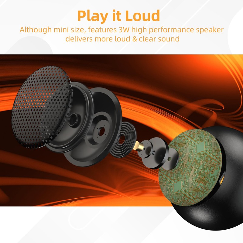 AUKSKY 2Pack Portable Mini Speakers, Bluetooth Tiny Speakers,Wireless Micro Speaker