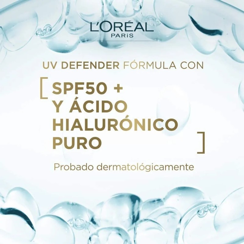 Crema Facial Loreal Protectora Fps50 Tono Claro Anti Brillo