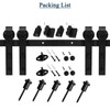 EaseLife 6.6 FT Double Door Sliding Barn Door Hardware Track