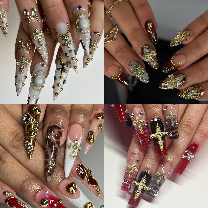 Yudisho 22 piezas de adornos de uñas en forma de