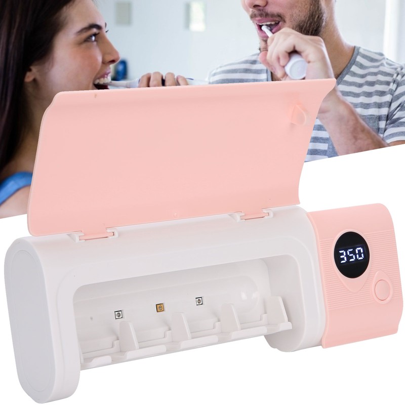 UVC Toothbrush Holder Wall Mounted Rack UV Light Cleaning Toothbrush