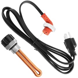 Engine Block Heater Assembly Compatible with Ford F250 F350 F450 F550 Super Duty E150 E250 E350 E450 Econoline Van Excursion Diesel Replacement# 3C3Z-6A051-AA 6A051