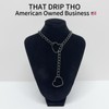 Slip Chain with Heart O-Ring, Punk Style Necklace, Adjustable Chain