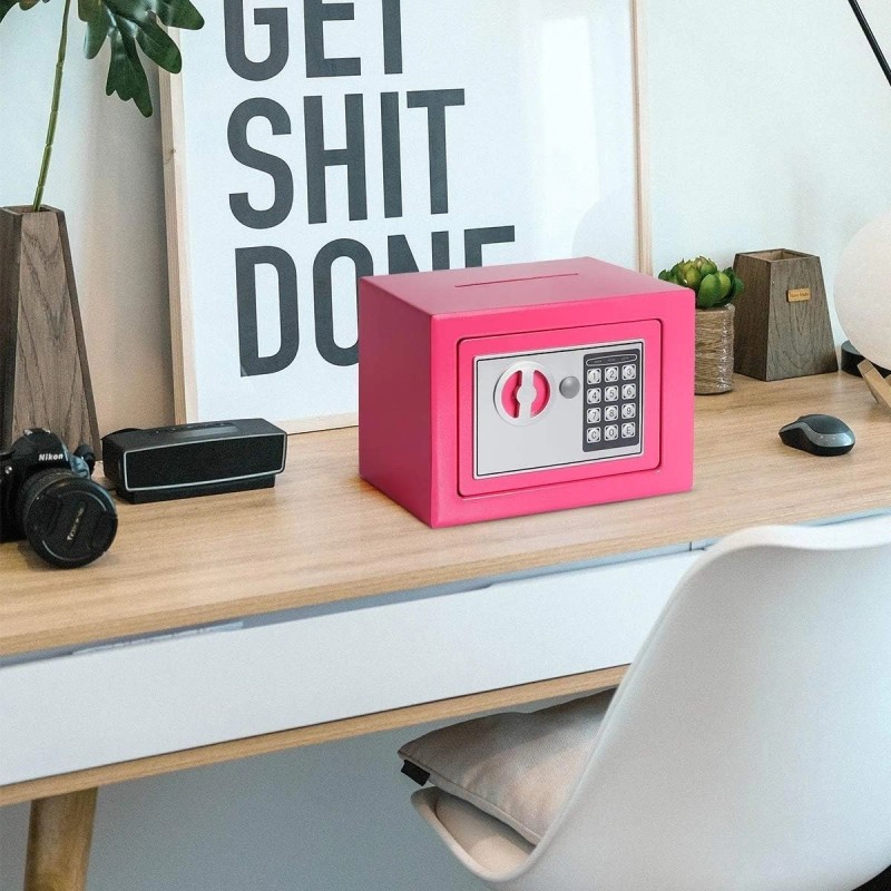 HF Pink Small Safe Box for Money - 0.23CF Mini