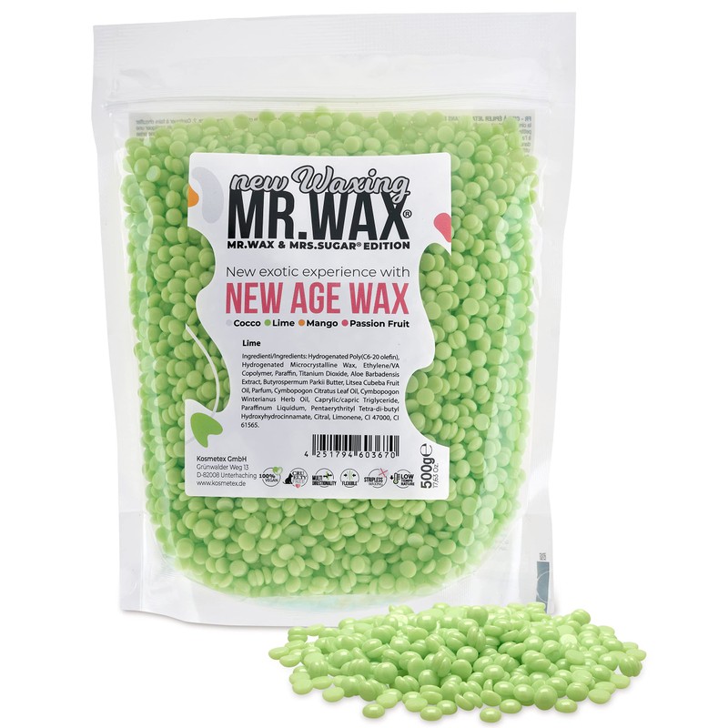 Mr. Wax New Age Waxing Lime Wax Beads for Hair