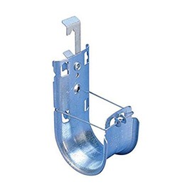 ERICO Caddy CAT32HP4Z34 J-Hook with Multi-Function Clip, 2 in, 30 lb Load, Spring Steel