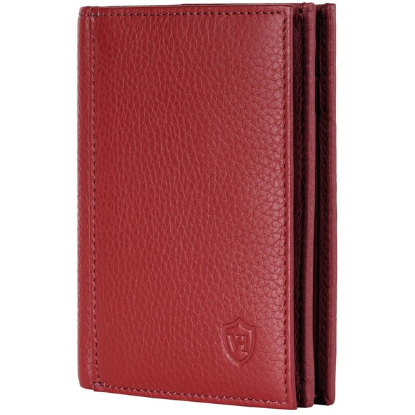 VON HEESEN® Men's Leather Wallet with Coin Compartment and RFID