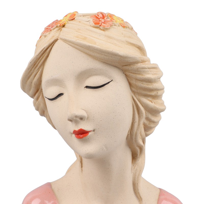 Modern Ceramic Face Vases Decorative Modern Style Shy Girl Flower