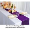 ShinyBeauty Purple Sequin Table Runners 12x108 Inches (Pack of 10)