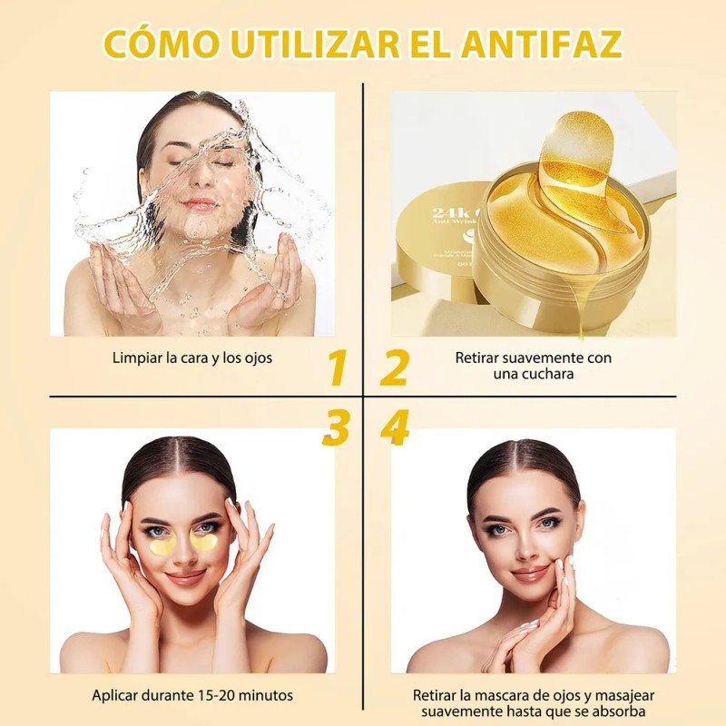 Parches Hydrogel Contorno Ojos Acido Hialuronico Antiarrugas Todo Tipo De