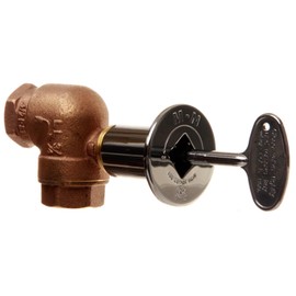 HPC Fire 3/4-Inch Angled Gas Fire Pit Shut Off Valve Kit (MACB-HC), Polished Chrome Flange and Key